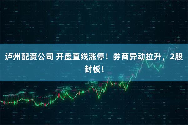 泸州配资公司 开盘直线涨停！券商异动拉升，2股封板！